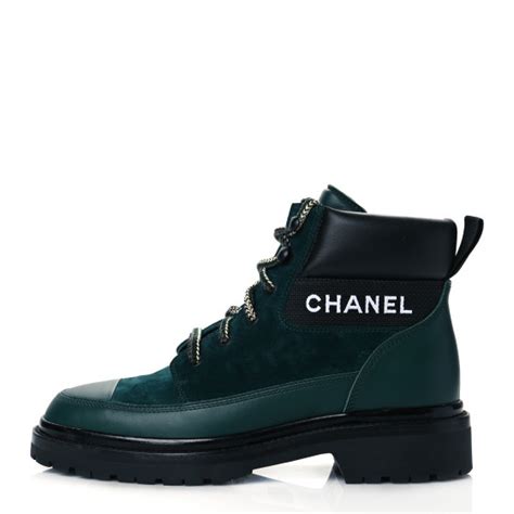 chanel suede calfskin & nylon|Chanel calfskin boots.